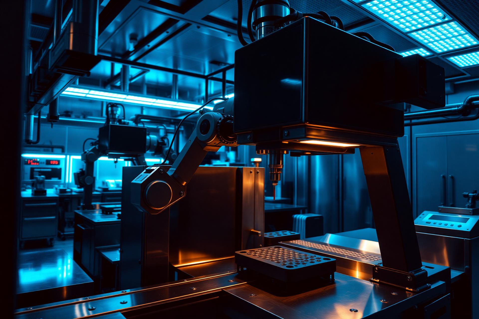 Industrial machine vision inspection in a pharmaceutical cleanroom